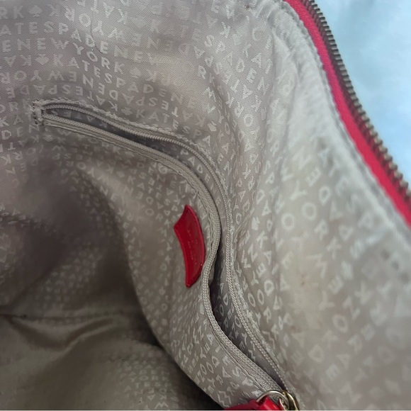 Kate Spade Large Chili Red Patent Sophie Tote Shoulder Bag - Picture 11 of 11